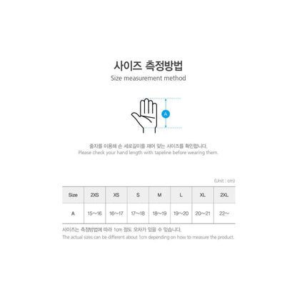 hand gloves size guide